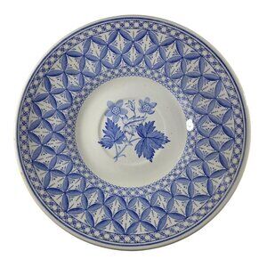 Spode Blue Room Collection Geranium saucer Blue White Floral Ceramic